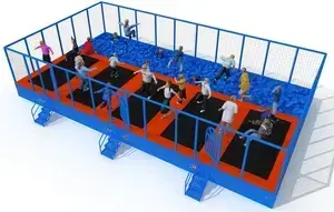 Trampolínové centrum s dopadovou jamou pre detské centrá