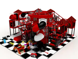 Veľké interiérové ihrisko s toboganom, šmýkačkami a tunelmi